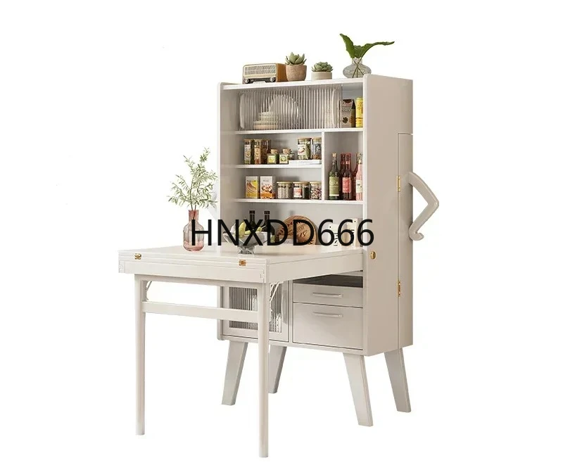 White Bright Retractable Dining Table Solid Wood Folding Dining Table Sideboard Cabinet Integrated
White Bright Retractable Dining Table Solid Wood Folding Dining Table Sideboard Cabinet Integrated
