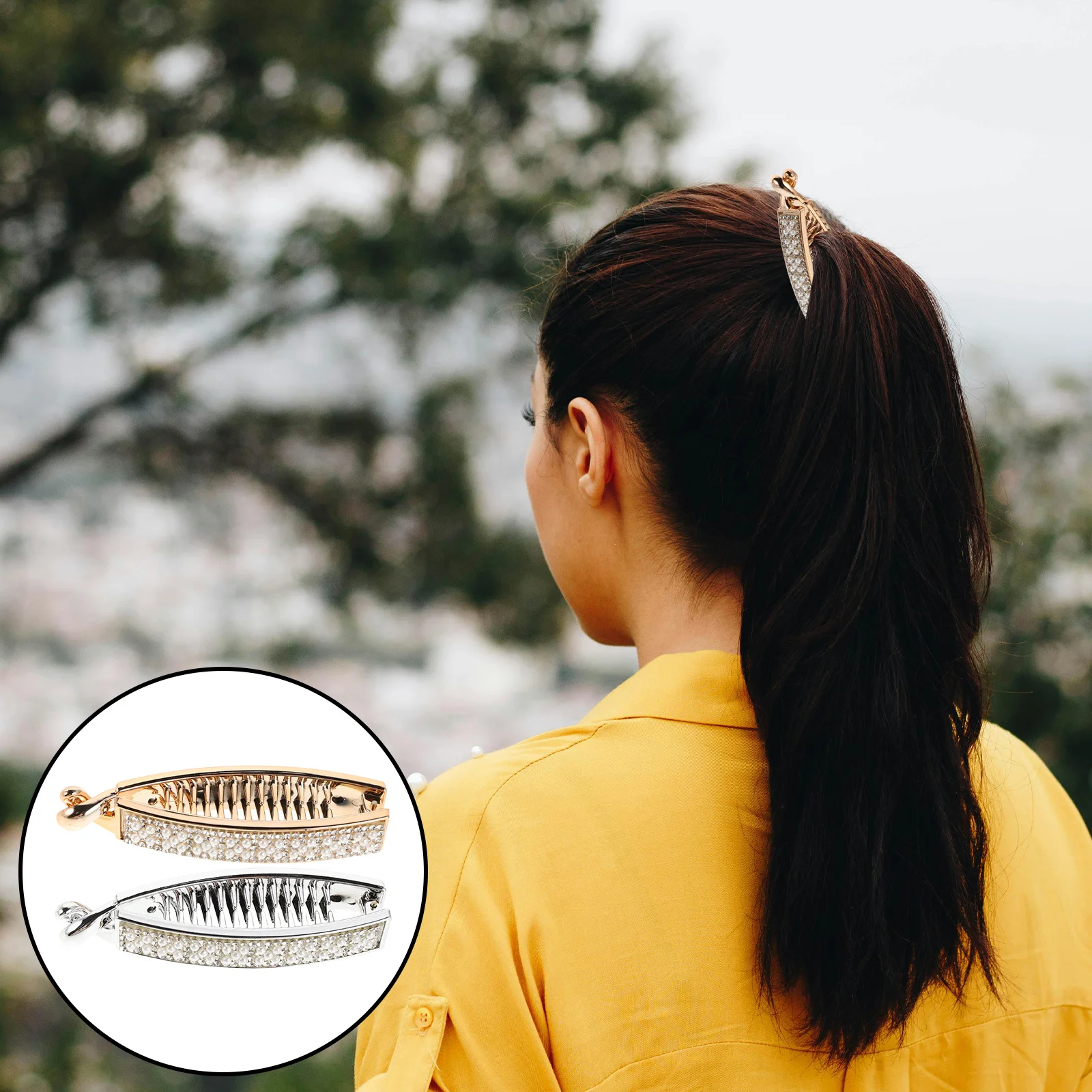 4pcs Rhinestone Pearl Hair Clips Claw Clip For Thick Curly Hold Non-Slip Ponytail Holder For Women
4pcs Rhinestone Pearl Hair Clips Claw Clip For Thick Curly Hold Non-Slip Ponytail Holder For Women