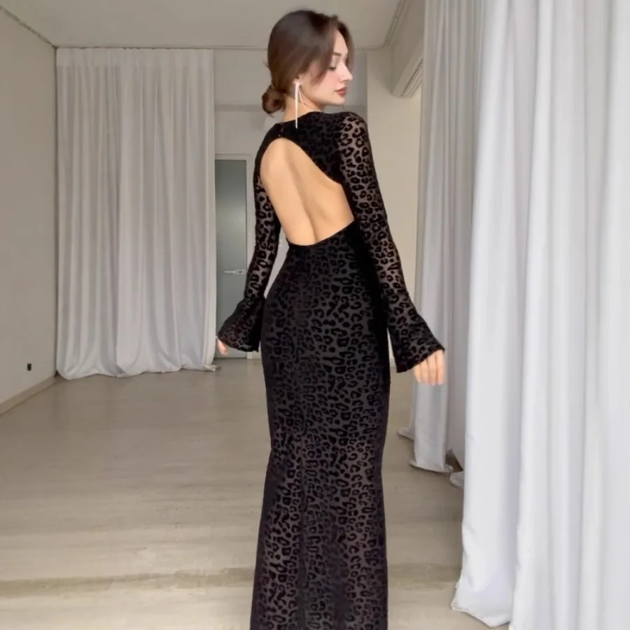 【New style】Style women's clothes New fashionable round collar lace temperament slim fit sexy backless slim dress dress
【New style】Style women's clothes New fashionable round collar lace temperament slim fit sexy backless slim dress dress