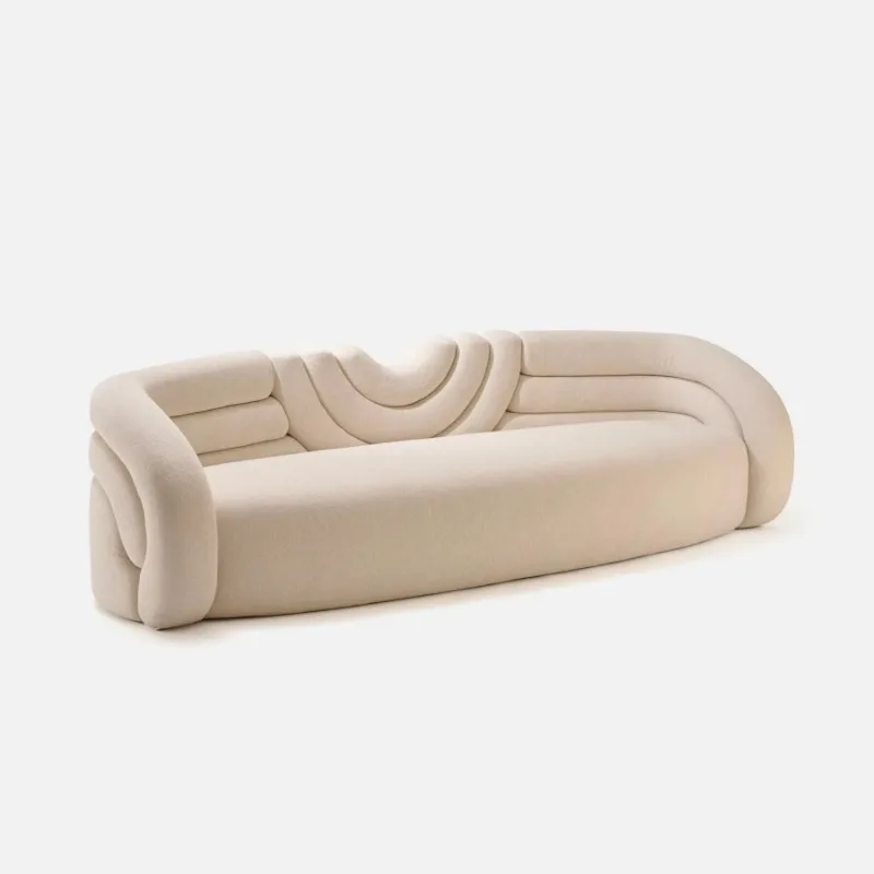 Curved wave fabric sofa luxury cloud villa living room combination sofa
Curved wave fabric sofa luxury cloud villa living room combination sofa