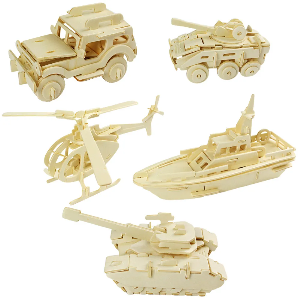 5Pcs 3D Puzzle Wooden Assembly Creative Educational Jigsaw Set for Kids Adults Tank Helicopter Armored Vehicle Patrol
5Pcs 3D Puzzle Wooden Assembly Creative Educational Jigsaw Set for Kids Adults Tank Helicopter Armored Vehicle Patrol