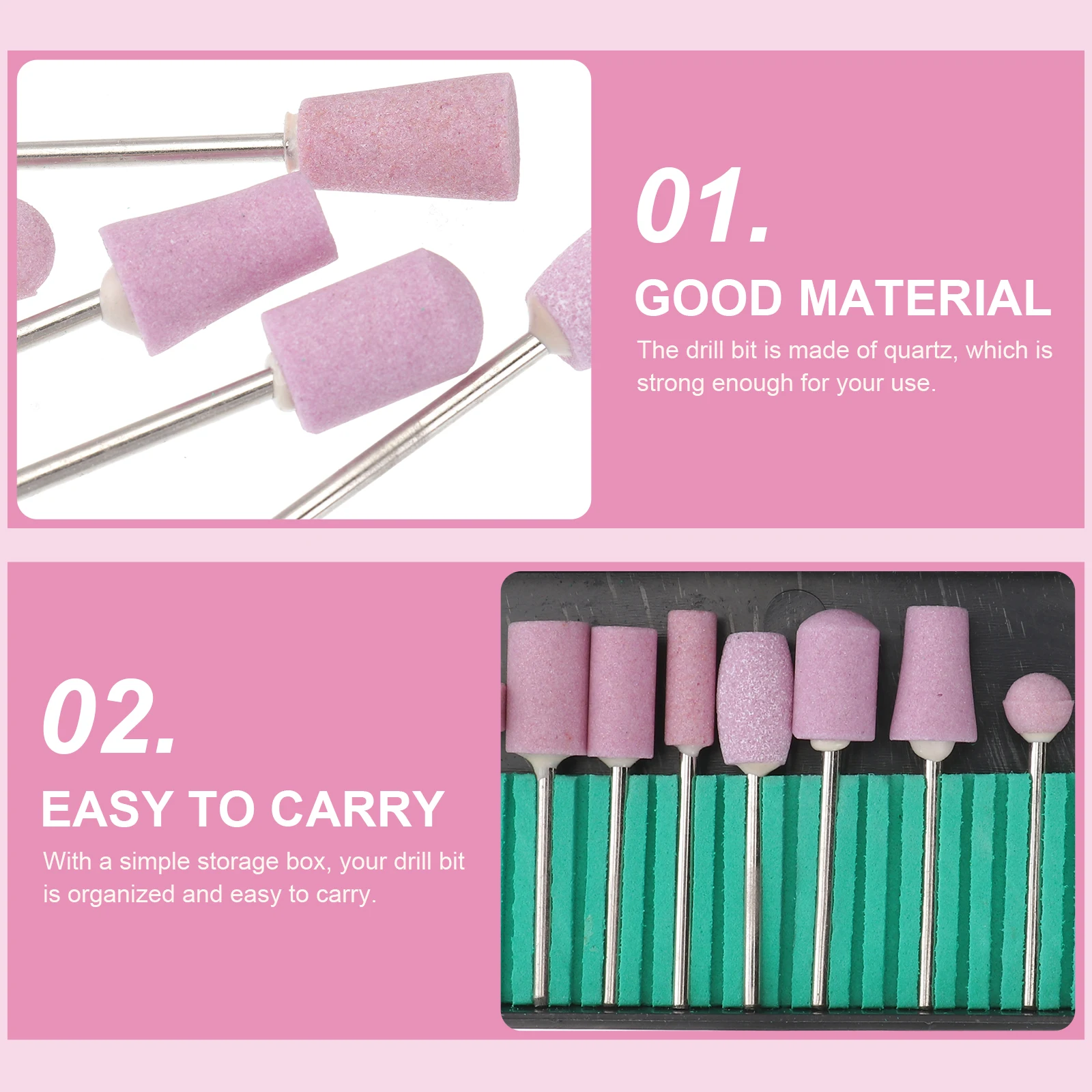 12 Professional Nail Drill Bits Set Electric Grinding Head for Manicure Cuticle Clean Tools Artificial Natural Nails
12 Professional Nail Drill Bits Set Electric Grinding Head for Manicure Cuticle Clean Tools Artificial Natural Nails