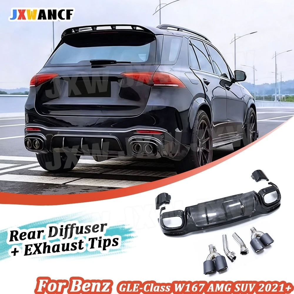 JXWANCF Carbon Fiber Rear Lip Diffuser Guard + Exhaust Tips FRP for Benz GLE-Class W167 GLE63 AMG SUV 2021+ Cars
JXWANCF Carbon Fiber Rear Lip Diffuser Guard + Exhaust Tips FRP for Benz GLE-Class W167 GLE63 AMG SUV 2021+ Cars