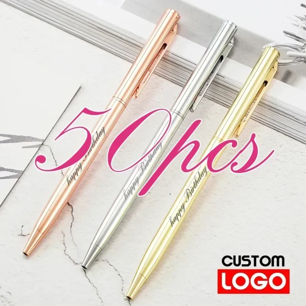 50 Pcs Metal Ballpoint Pen Rose Gold Pen Custom Logo School&office Supplies Stationery Business Gift Lettering Engraved Name
50 Pcs Metal Ballpoint Pen Rose Gold Pen Custom Logo School&office Supplies Stationery Business Gift Lettering Engraved Name