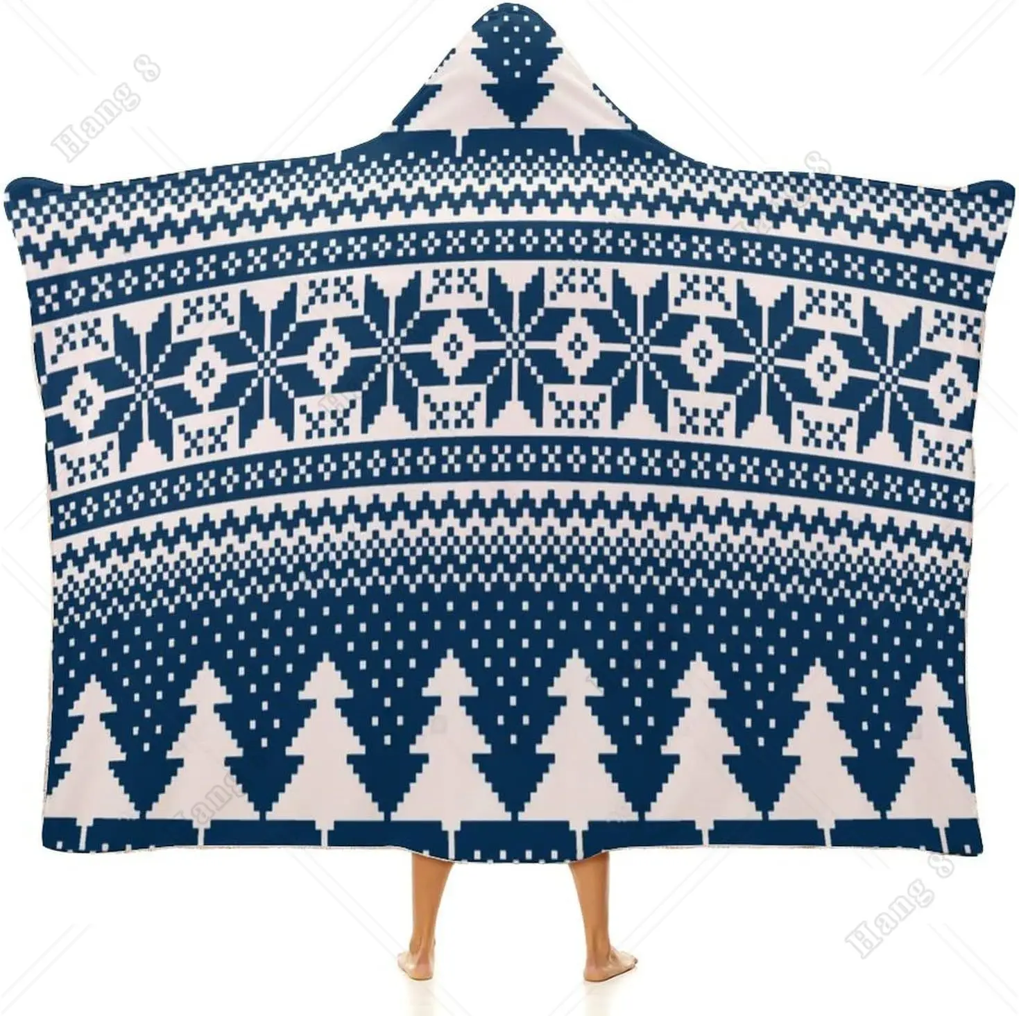 Boho Blue Winter Christmas Hooded Blanket Print Hoodie Cloak Cape Wearable Throw Blankets for Men Women 60x80in Throw Blanket
Boho Blue Winter Christmas Hooded Blanket Print Hoodie Cloak Cape Wearable Throw Blankets for Men Women 60x80in Throw Blanket
