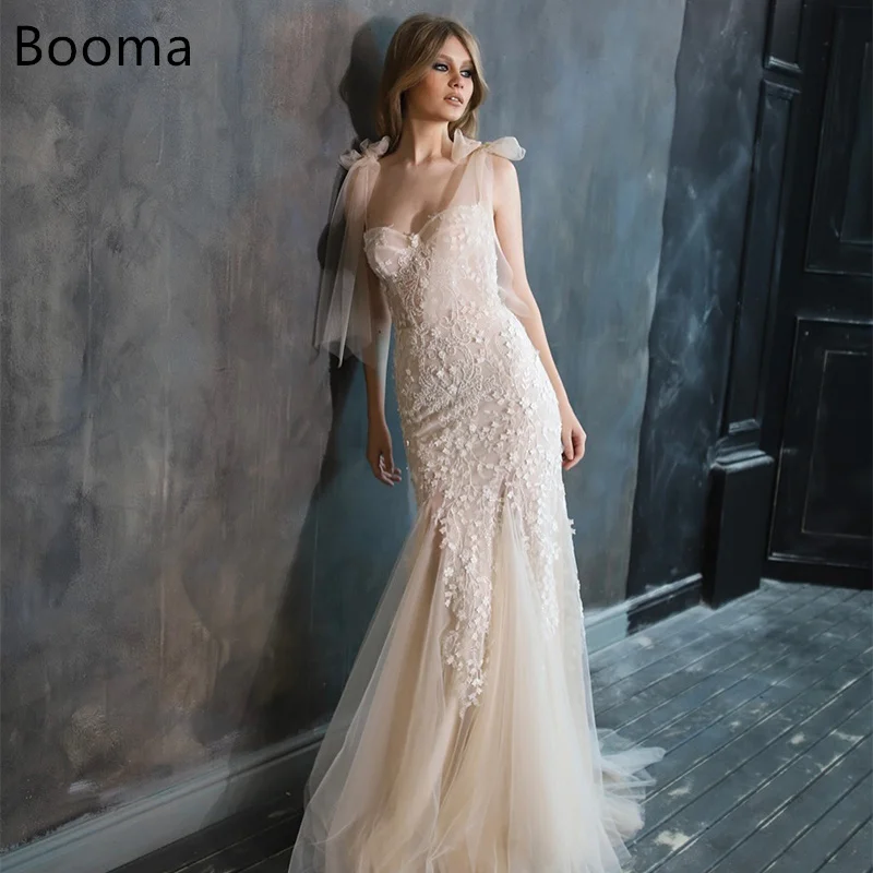 Booma Mermaid Wedding Dresses Long Spaghetti Strap Sleeveless Lace Appliquess Simple Elegant Brides Gown Custom Made 2025
Booma Mermaid Wedding Dresses Long Spaghetti Strap Sleeveless Lace Appliquess Simple Elegant Brides Gown Custom Made 2025