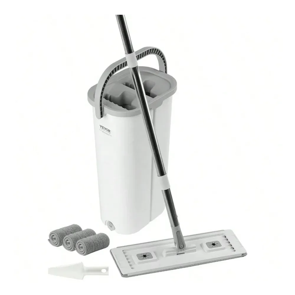 And Bucket With Wringer Set, Wet Dry Use, Flat Mop And Bucket System With 3 Washable Microfiber Pads, Flat Mop With Stainless S
And Bucket With Wringer Set, Wet Dry Use, Flat Mop And Bucket System With 3 Washable Microfiber Pads, Flat Mop With Stainless S