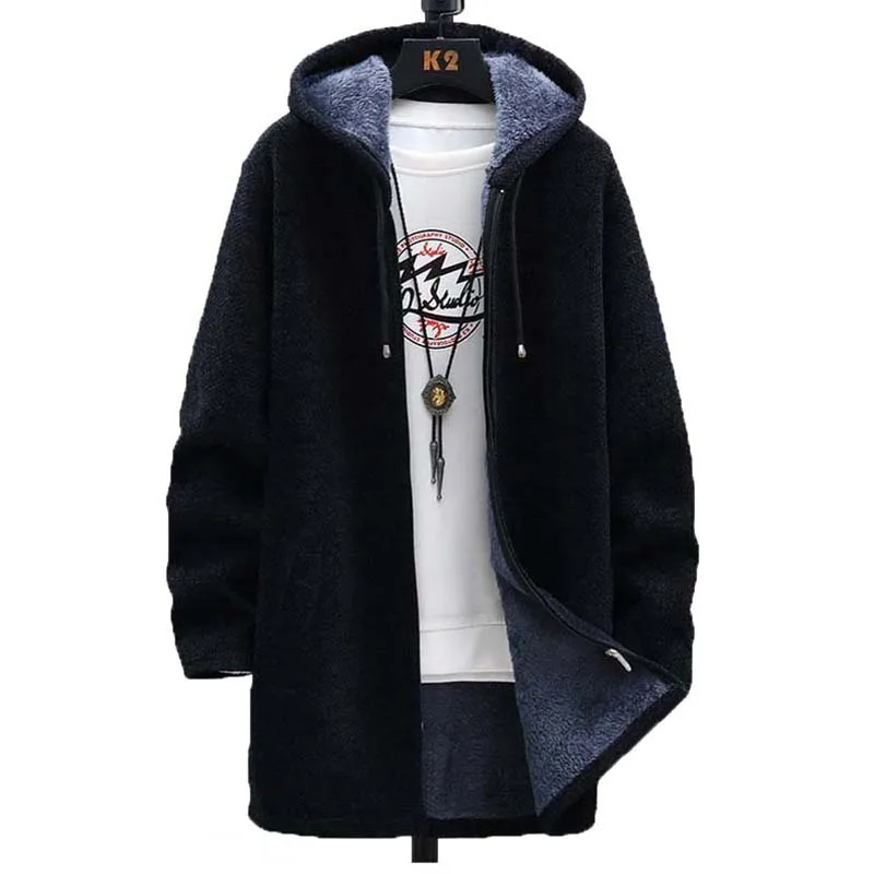 Nice Winter Men's Sweaters Coat Warm Thick Wool Cardigan Long Solid Hooded Zipper Knitted Jackets Male Casual Knitwear XY112
Nice Winter Men's Sweaters Coat Warm Thick Wool Cardigan Long Solid Hooded Zipper Knitted Jackets Male Casual Knitwear XY112