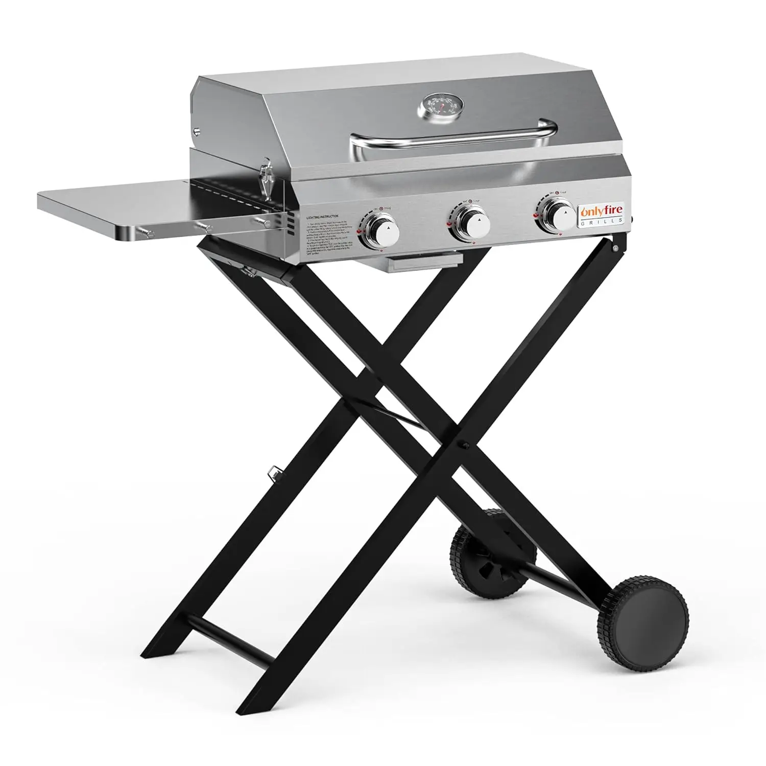 BBQ Gas Grill 3-Burner with Foldable Cart & Side Table, Premium Portable Propane Grill with 22" Cooking Grate for, Custom
BBQ Gas Grill 3-Burner with Foldable Cart & Side Table, Premium Portable Propane Grill with 22" Cooking Grate for, Custom