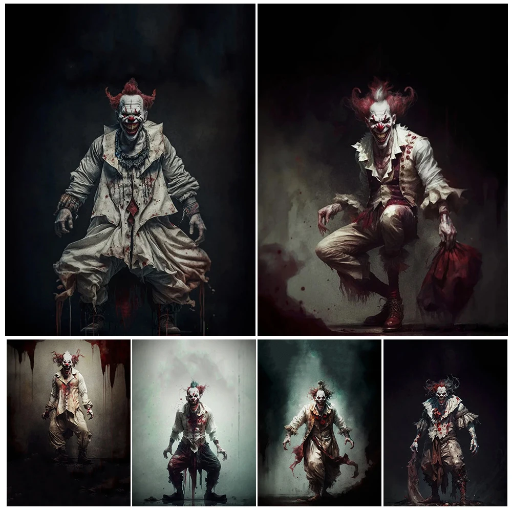 Creepy Scary Clown Vintage Wall Art Canvas Painting Ugly Killing Clown Art Poster And Print For Living Room Decoration Unframed
Creepy Scary Clown Vintage Wall Art Canvas Painting Ugly Killing Clown Art Poster And Print For Living Room Decoration Unframed