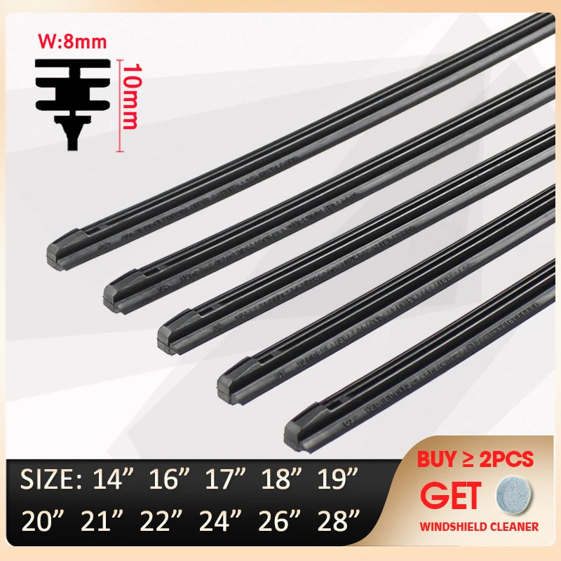 1pcs Car Wiper Blades Windscreen Vehicle Insert Rubber Strip (Refill) 8mm Soft 14"16"17"18"19"20"21"22"24"26"28" Accessories
1pcs Car Wiper Blades Windscreen Vehicle Insert Rubber Strip (Refill) 8mm Soft 14"16"17"18"19"20"21"22"24"26"28" Accessories