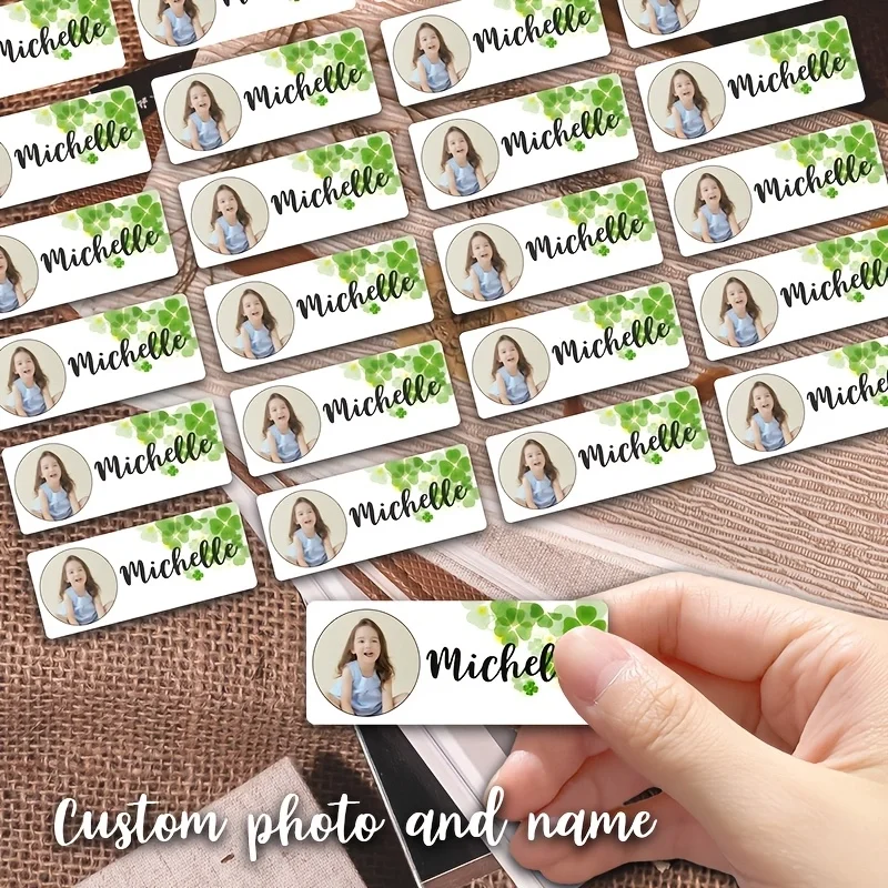 Custom clover stickers, can add photos and names, decorative stickers perfect for party favors, school events, and candy bags
Custom clover stickers, can add photos and names, decorative stickers perfect for party favors, school events, and candy bags