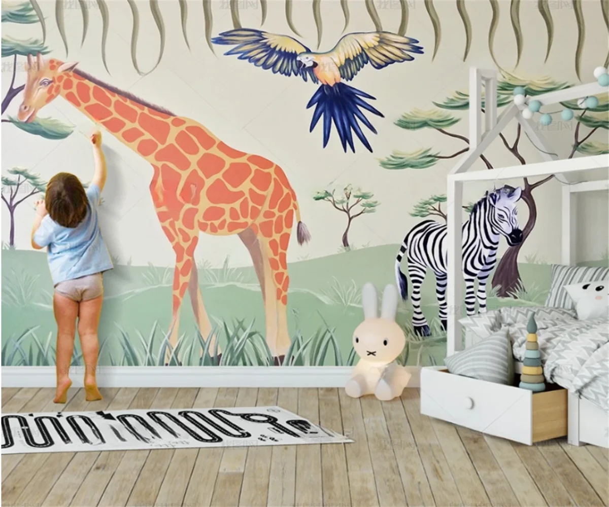 Custom size 3D Wallpaper cartoon animal lion zebra forest Mural home decoration self-adhesive relief canvas material optional
Custom size 3D Wallpaper cartoon animal lion zebra forest Mural home decoration self-adhesive relief canvas material optional