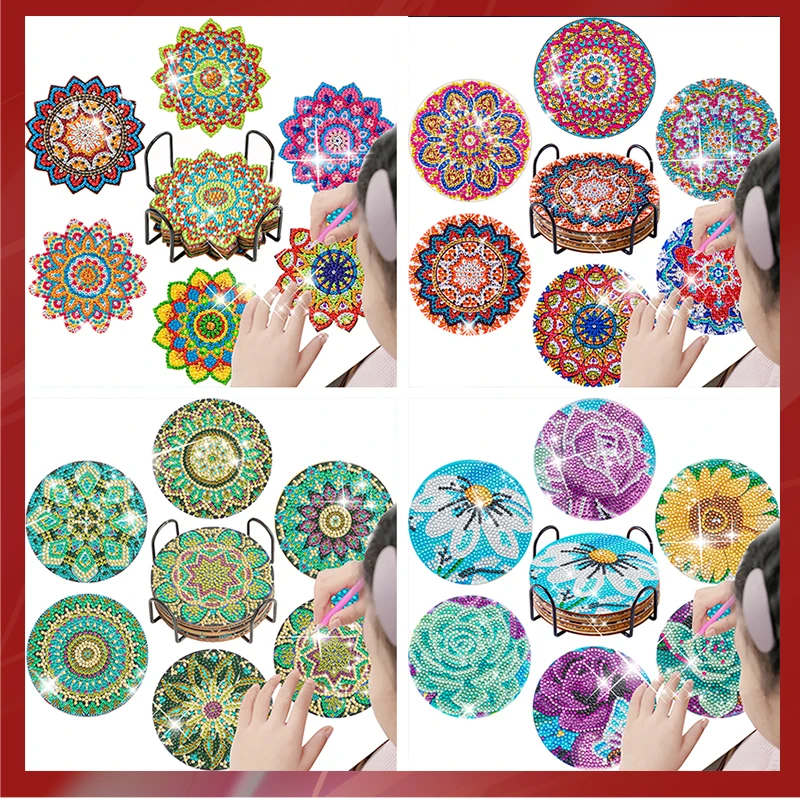 PhotoCustom 6pc/sets Diamond Painting Coasters For Drinks DIY Coaster Diamond Art Kits For Adults Flower Beginners Diamond Craft
PhotoCustom 6pc/sets Diamond Painting Coasters For Drinks DIY Coaster Diamond Art Kits For Adults Flower Beginners Diamond Craft