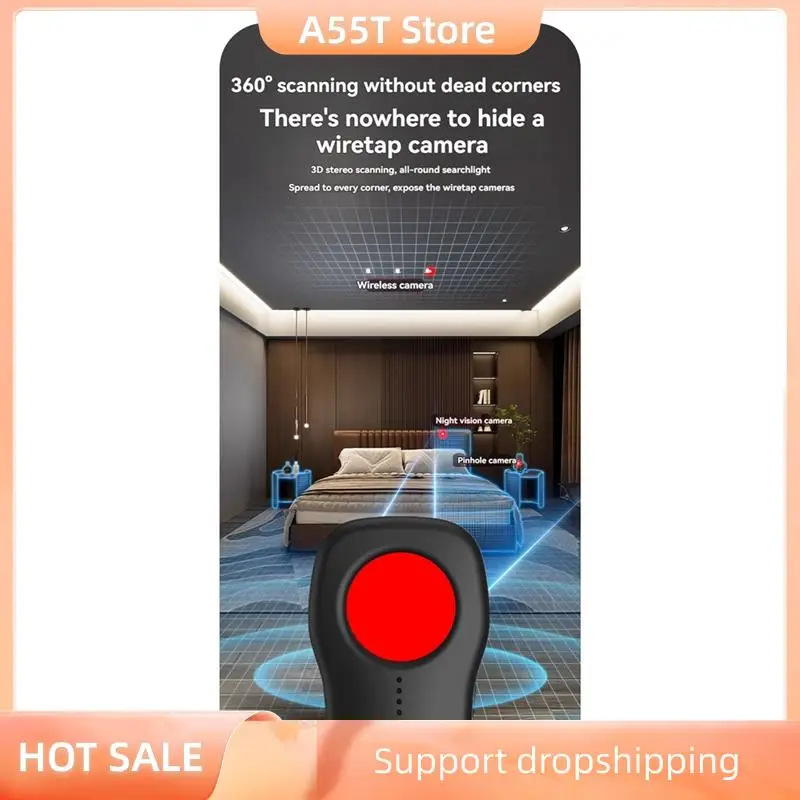 A55T Professional Anti-Scandid For Hotels, Vehicles With Signal Positioning And Buzzer Alerts
A55T Professional Anti-Scandid For Hotels, Vehicles With Signal Positioning And Buzzer Alerts