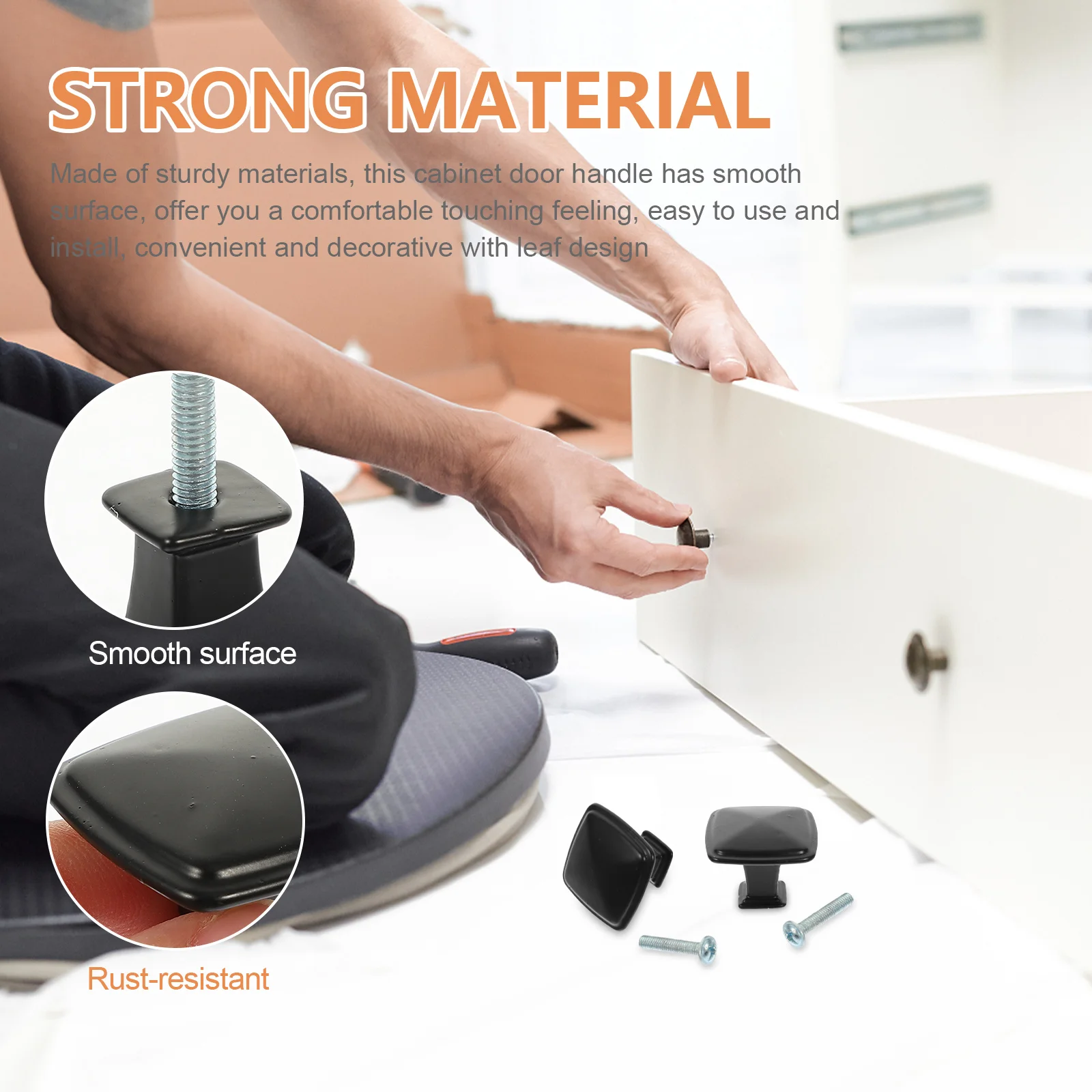 10Pcs Black Cabinet Door Handles Aluminum Alloy Durable Kitchen Cabinet Knobs Smooth Surface Drawer Pull Handles
10Pcs Black Cabinet Door Handles Aluminum Alloy Durable Kitchen Cabinet Knobs Smooth Surface Drawer Pull Handles