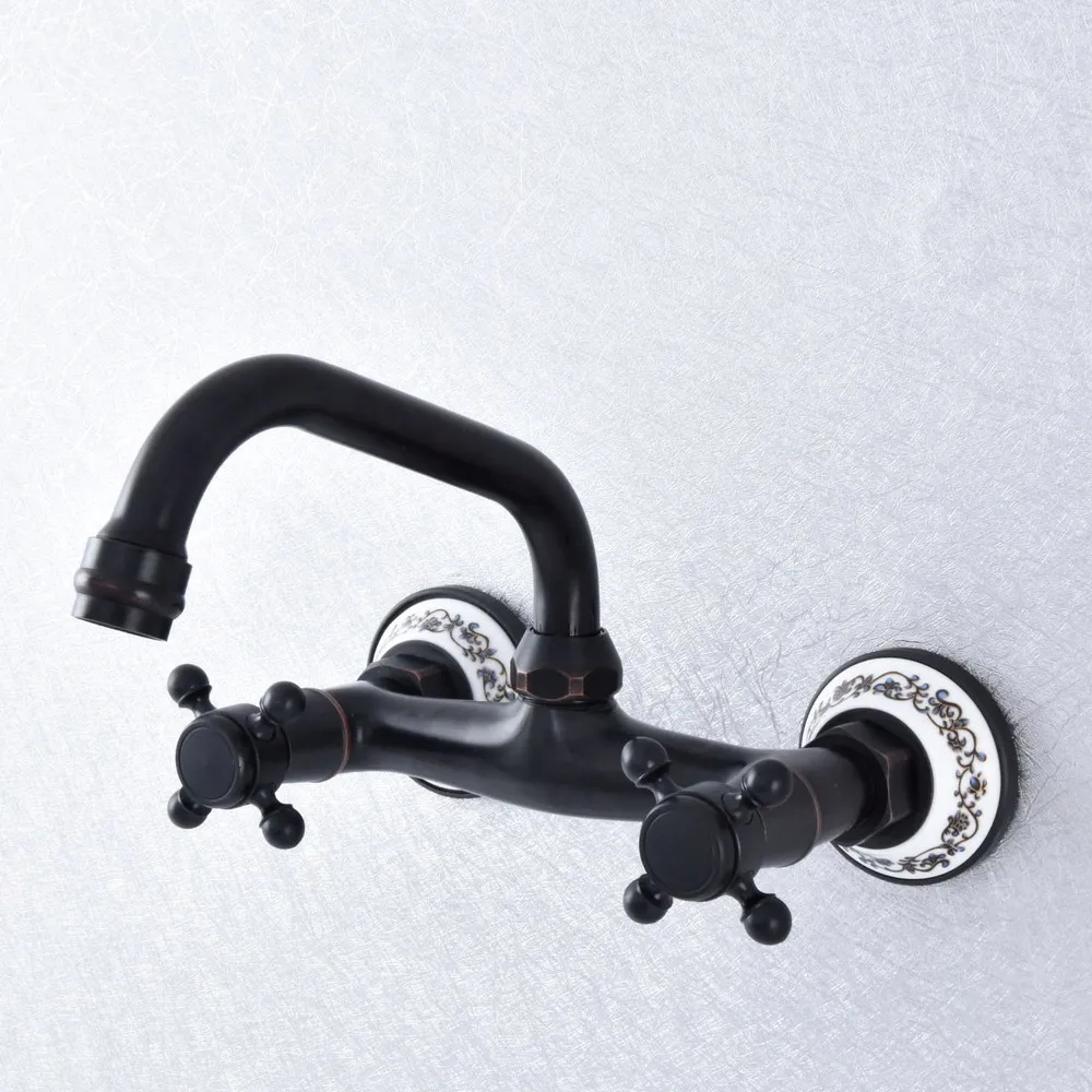 Black Brass Kitchen Sink Faucet 360 Swivel Spout Hot and cold Bathroom Kitchen Mixer Taps Dual Handle Faucet Nsf724
Black Brass Kitchen Sink Faucet 360 Swivel Spout Hot and cold Bathroom Kitchen Mixer Taps Dual Handle Faucet Nsf724
