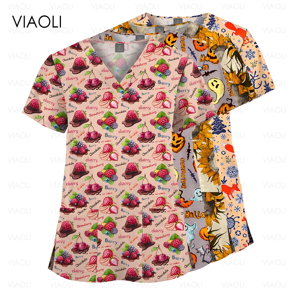 Women's Nursing Clothing Soft Elasticity Print Scrubs Top Accessories Doctors Medical Uniform Hospital Nurse Beauty Salon Scrubs
Women's Nursing Clothing Soft Elasticity Print Scrubs Top Accessories Doctors Medical Uniform Hospital Nurse Beauty Salon Scrubs