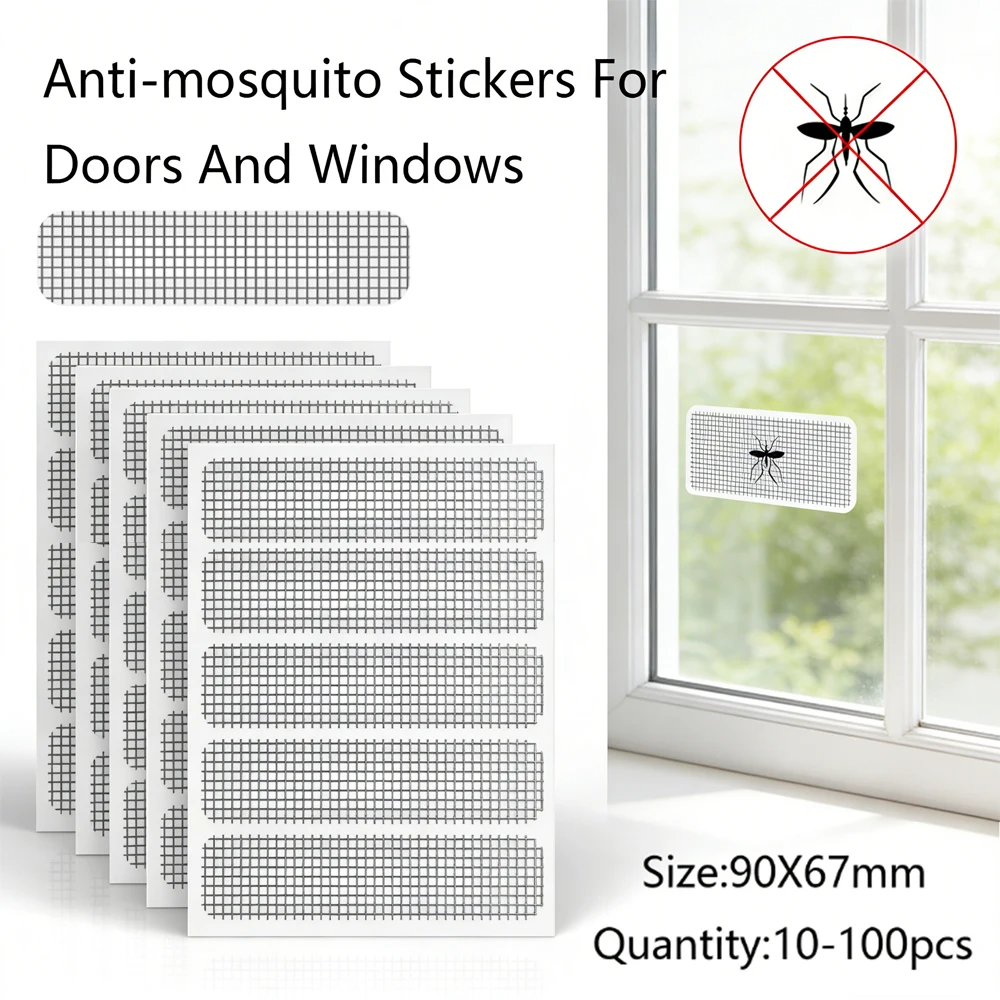 10-100pcs Adhesive Mosquito Screen Patches, Self-Stick Repair Tape for Window & Door Mesh, Easy Fix for Holes & Tears
10-100pcs Adhesive Mosquito Screen Patches, Self-Stick Repair Tape for Window & Door Mesh, Easy Fix for Holes & Tears