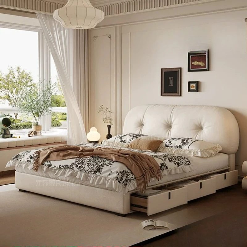 European Simple Bed Luxury Double Sleeping Single Bedroom Modern Bed Headboards Design Letto Matrimoniale Trendy Furniture
European Simple Bed Luxury Double Sleeping Single Bedroom Modern Bed Headboards Design Letto Matrimoniale Trendy Furniture