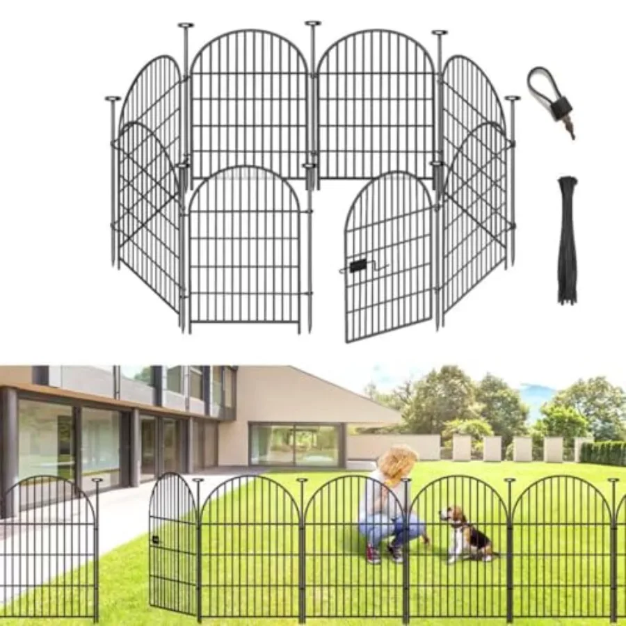 Garden Fence Animal Barrier with Gate 36 in H ×17.5 Ft(L) 8 PanelsRustproof Metal Wire Tall Fencing Border for Dogs Rabb
Garden Fence Animal Barrier with Gate 36 in H ×17.5 Ft(L) 8 PanelsRustproof Metal Wire Tall Fencing Border for Dogs Rabb