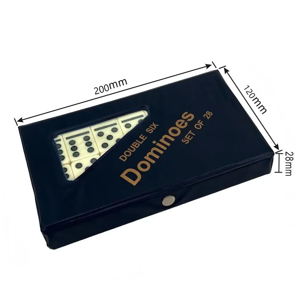 Двойное Six Dominome Domino 28, белое слоновой кости, без заклепок, домино для взрослых, для отдыха, дома, игра-головоломка, шахматная игра, набор из ПВХ, черная коробка
Двойное Six Dominome Domino 28, белое слоновой кости, без заклепок, домино для взрослых, для отдыха, дома, игра-головоломка, шахматная игра, набор из ПВХ, черная коробка