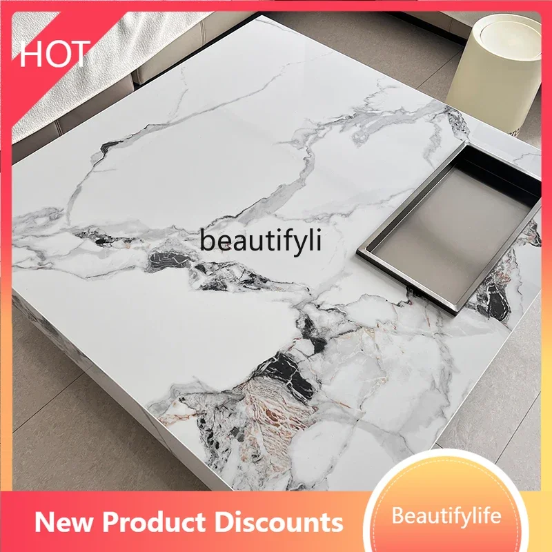 X188 Italian Style Light Luxury Stone Plate Coffee Table Large and Small Household Living Room Modern Square Coffee Table
X188 Italian Style Light Luxury Stone Plate Coffee Table Large and Small Household Living Room Modern Square Coffee Table