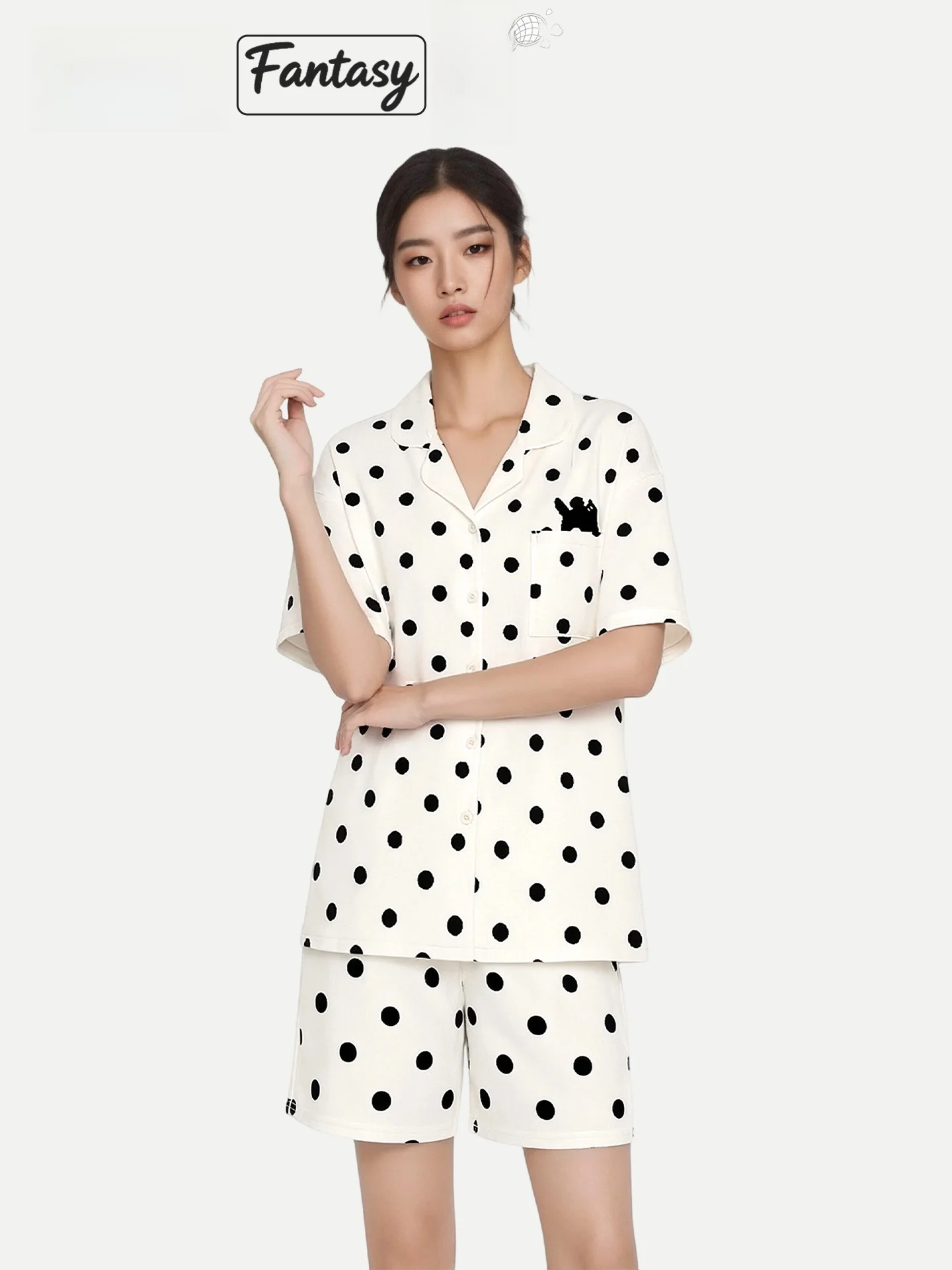 PinkBread Polka Dot Women's Summer Sleepwear Short Sleeve Pure Cotton Soft Skin-friendly Home Clothes Outwear Suitable
PinkBread Polka Dot Women's Summer Sleepwear Short Sleeve Pure Cotton Soft Skin-friendly Home Clothes Outwear Suitable