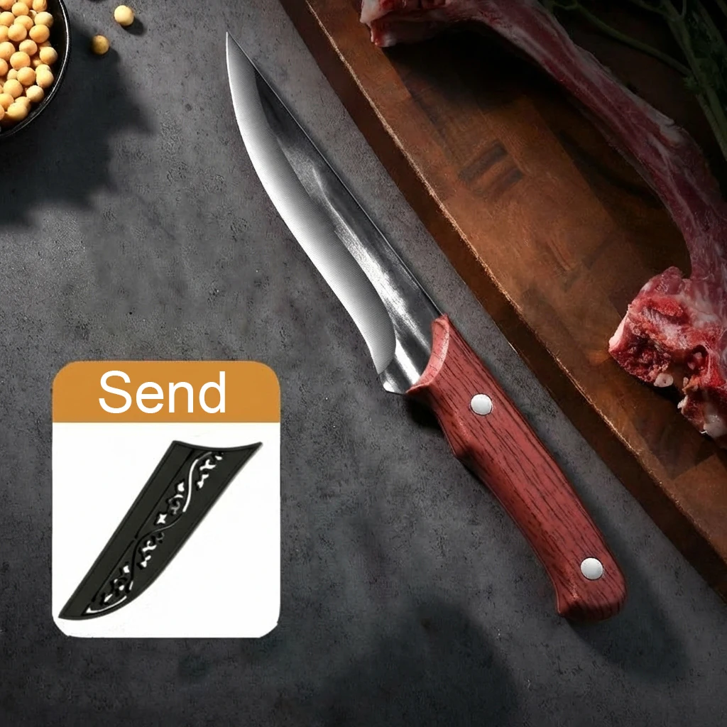 Kitchen knife forged boning knife high-hardness and sharp fruit knife Japanese chef's special slaughtering and pig cutting knife
Kitchen knife forged boning knife high-hardness and sharp fruit knife Japanese chef's special slaughtering and pig cutting knife