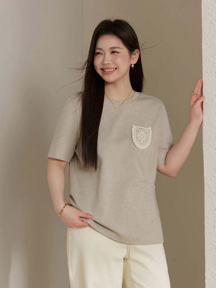 Stier Design Slimming round Ne T-irt Faionable plus Size Women's Summer Clothes Korean Sle Commute Wind ort Sve
Stier Design Slimming round Ne T-irt Faionable plus Size Women's Summer Clothes Korean Sle Commute Wind ort Sve