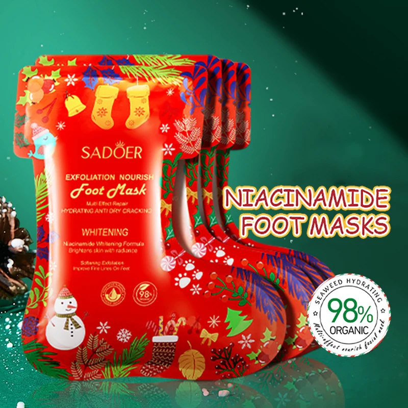 5 Pairs SADOER Christmas Whitening Foot Mask Foot Exfoliating Masks Moisturizing Anti-aging Hand Mask Exfoliator Skin Care
5 Pairs SADOER Christmas Whitening Foot Mask Foot Exfoliating Masks Moisturizing Anti-aging Hand Mask Exfoliator Skin Care
