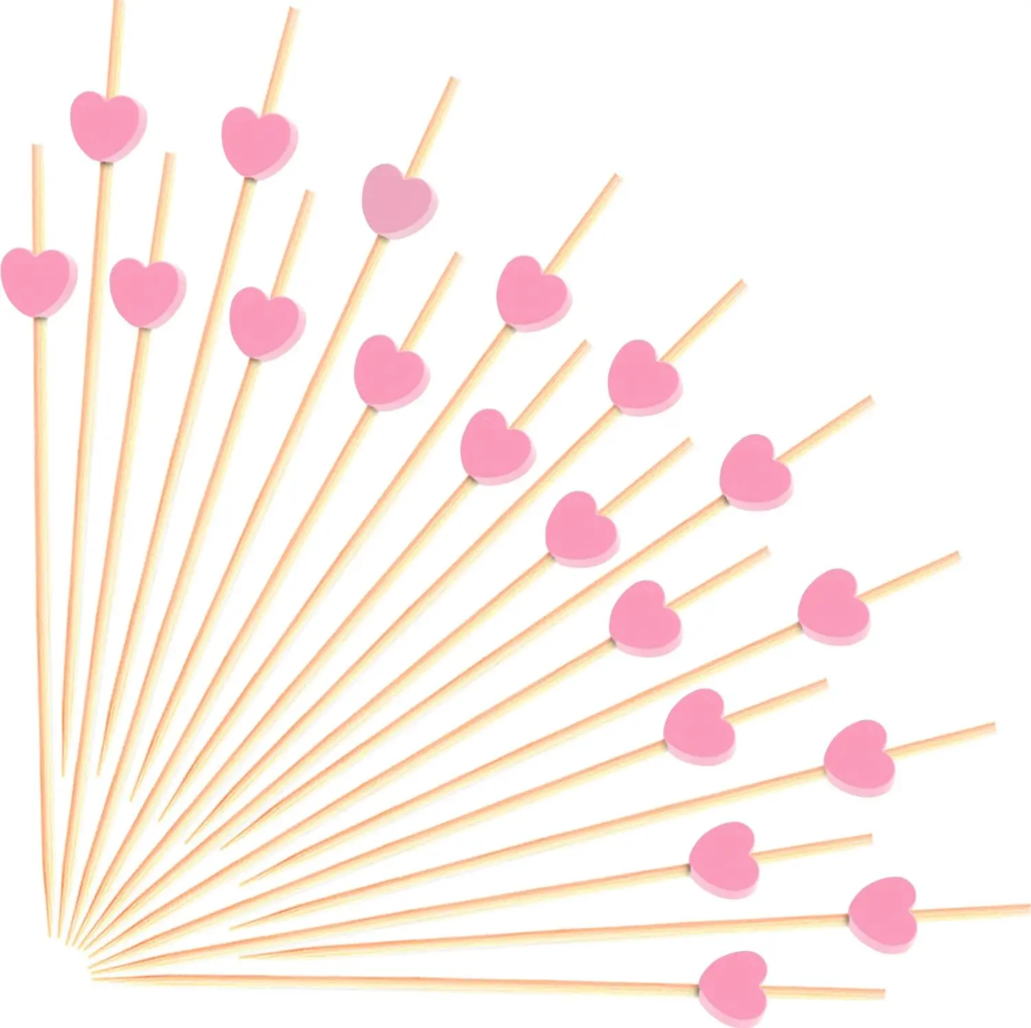 Pink Heart Cocktail Picks 4.7' Long Fruit Sticks Food Toothpicks Sandwich Appetizer Charcuterie Skewers, Made of Bamboo Wood, fo
Pink Heart Cocktail Picks 4.7' Long Fruit Sticks Food Toothpicks Sandwich Appetizer Charcuterie Skewers, Made of Bamboo Wood, fo