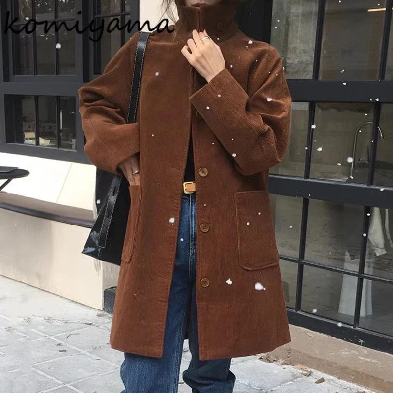 Autumn Winter Vintage Corduroy Women 2024 Outerwears Laple Neck Single Breasted Jacket Loose Chaquetas Mujer New Jackets Coats
Autumn Winter Vintage Corduroy Women 2024 Outerwears Laple Neck Single Breasted Jacket Loose Chaquetas Mujer New Jackets Coats