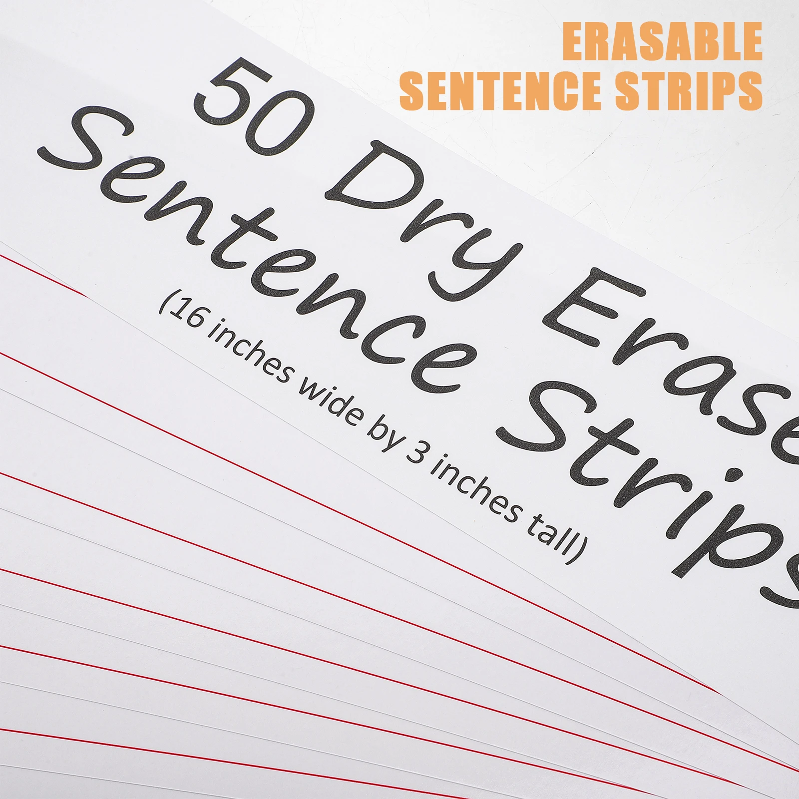 50 Pcs Erasable Sentence Strips Writing Word Strips Dry Erase Portable Kids Educational Supplies Ruled Learning Paper
50 Pcs Erasable Sentence Strips Writing Word Strips Dry Erase Portable Kids Educational Supplies Ruled Learning Paper