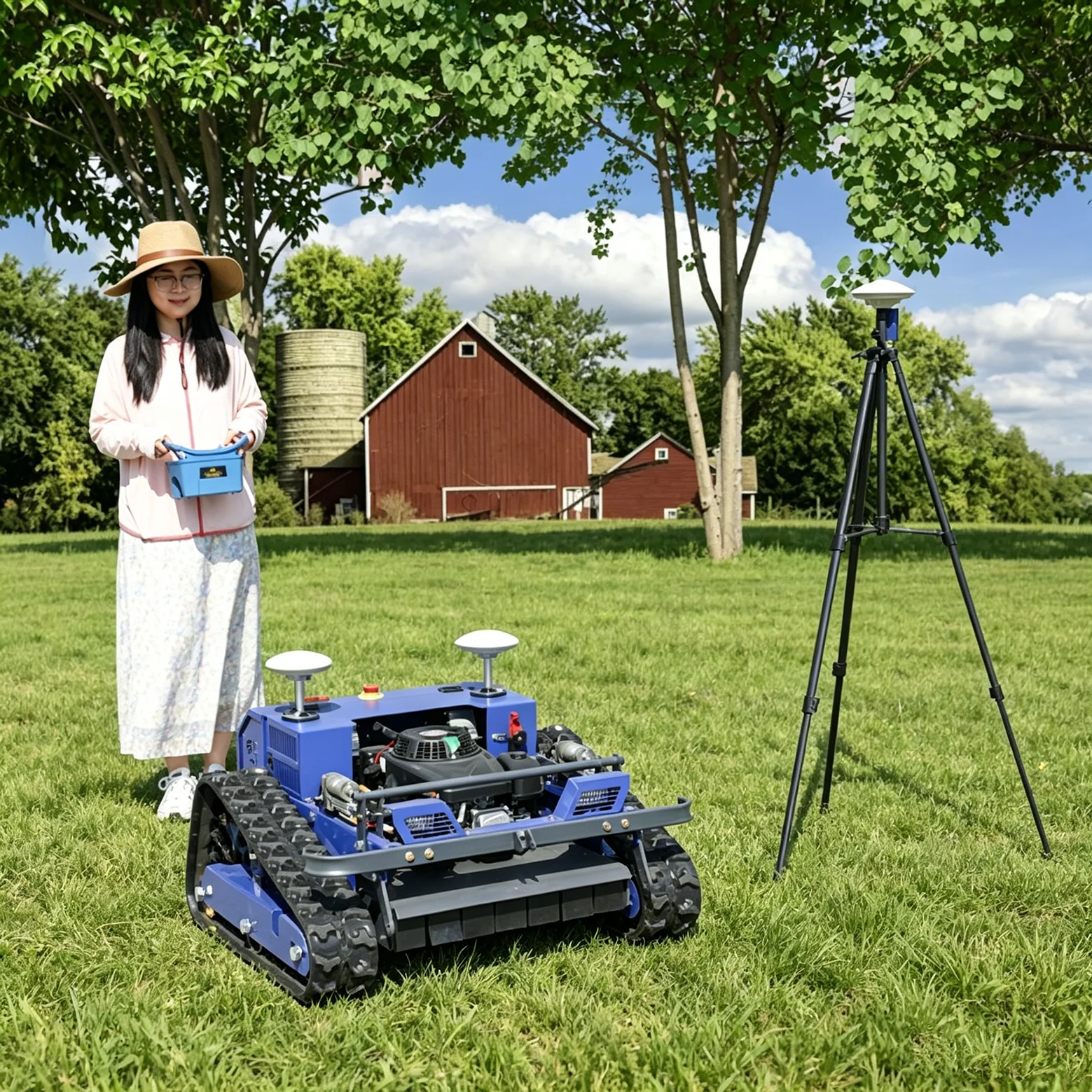 Customized GPS Automatic Navigation 550mm Remote Control Lawn Mower, Large Farm Grassland Unmanned Remote Control Weeding Robot
Customized GPS Automatic Navigation 550mm Remote Control Lawn Mower, Large Farm Grassland Unmanned Remote Control Weeding Robot