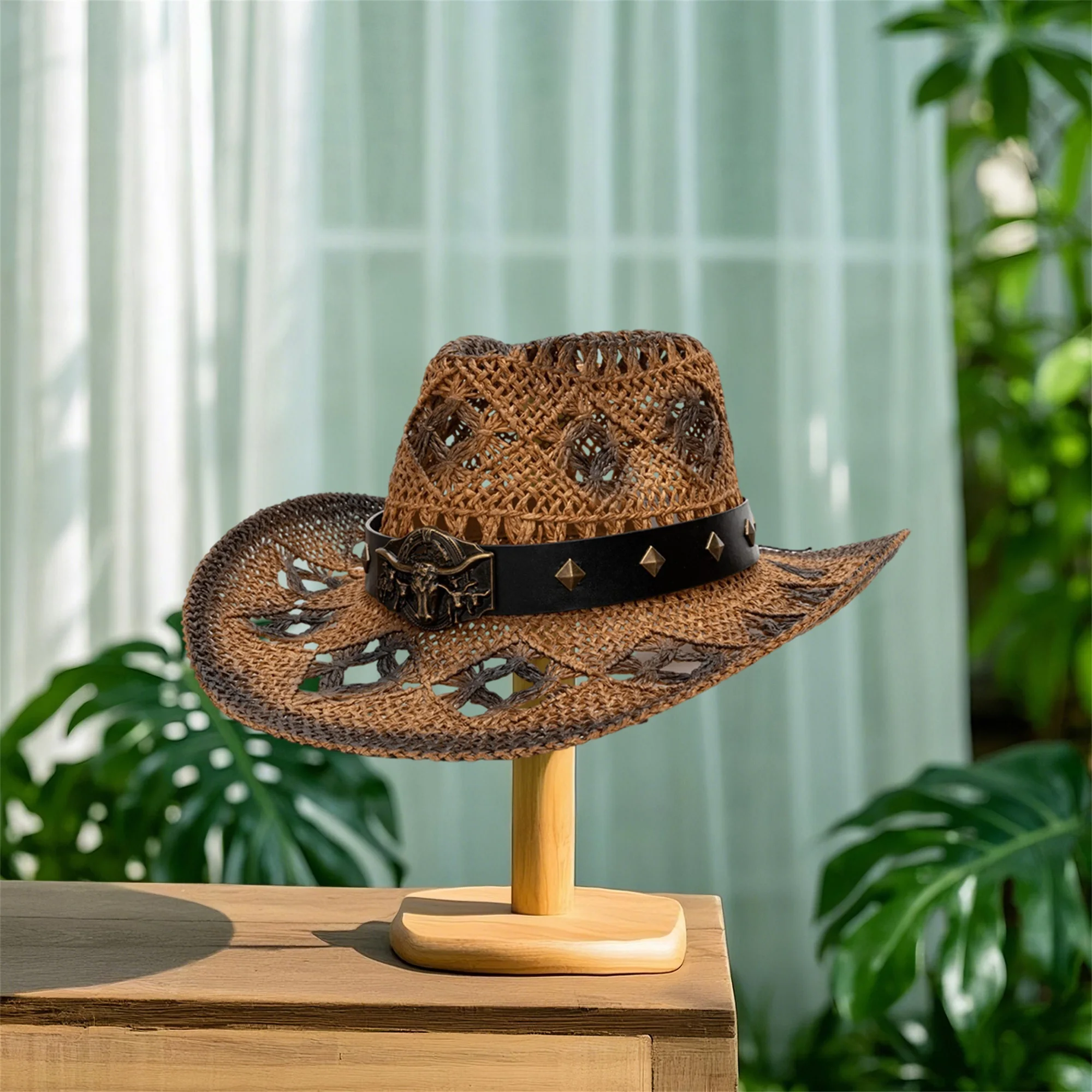 Fashionable Unisex Straw Sun Hat with Wide Brim and Stylish Belt - Perfect for Beach or Western Style Outfits
Fashionable Unisex Straw Sun Hat with Wide Brim and Stylish Belt - Perfect for Beach or Western Style Outfits