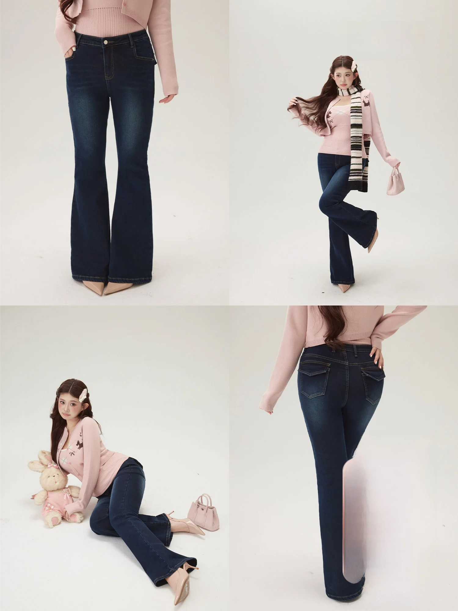 White Zhou Magic Shaping Cheeky Pants High Elasticity Seamless Waist "Ant Waist Pants" Micro Flared Denim Casual Style
White Zhou Magic Shaping Cheeky Pants High Elasticity Seamless Waist "Ant Waist Pants" Micro Flared Denim Casual Style