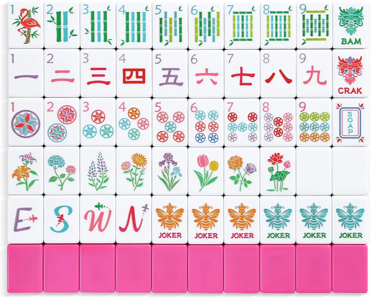American Mahjong Tile Set, 160 Engraved Tiles with Mah-jongg Accessories and Tile Bag, Mahjong Set for Beginners
American Mahjong Tile Set, 160 Engraved Tiles with Mah-jongg Accessories and Tile Bag, Mahjong Set for Beginners