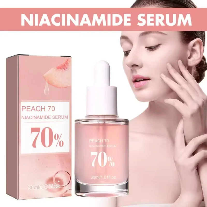 Peach 70% Niacinamide Facial Serum Fade Pigmentation Moisturze Shrink Pores Smooth Brightening Skin Care Dark Spot Remover Serum
Peach 70% Niacinamide Facial Serum Fade Pigmentation Moisturze Shrink Pores Smooth Brightening Skin Care Dark Spot Remover Serum