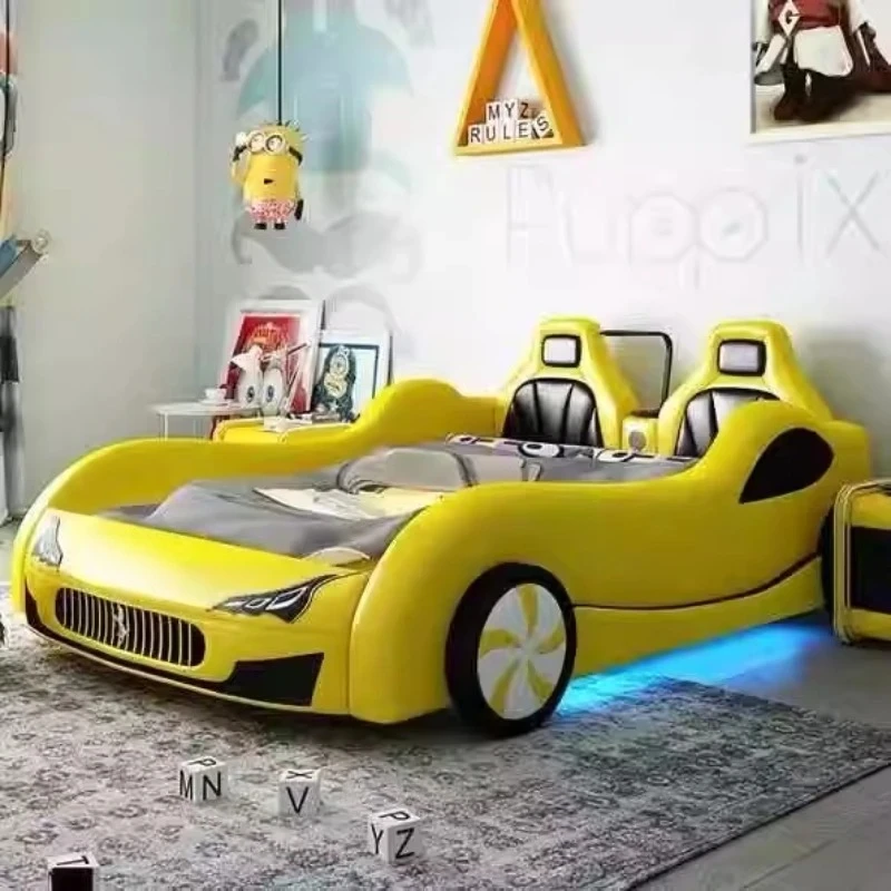 lights door Car children's bed frame headboard Children's bed boys yellow car bed luxury wood storage with guardrail furniture
lights door Car children's bed frame headboard Children's bed boys yellow car bed luxury wood storage with guardrail furniture