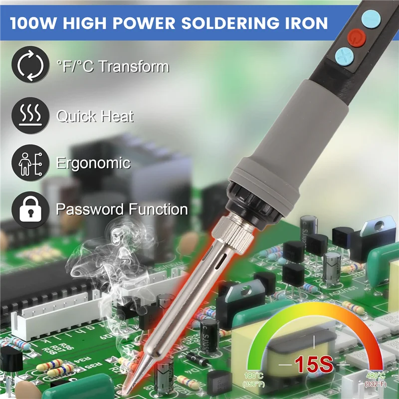 Паяльная станция Classy-90 Вт с ЖК-дисплеем, цифровой электрический паяльник, быстрая сварочная станция для электронного ремонта, вилка европейского стандарта
Паяльная станция Classy-90 Вт с ЖК-дисплеем, цифровой электрический паяльник, быстрая сварочная станция для электронного ремонта, вилка европейского стандарта