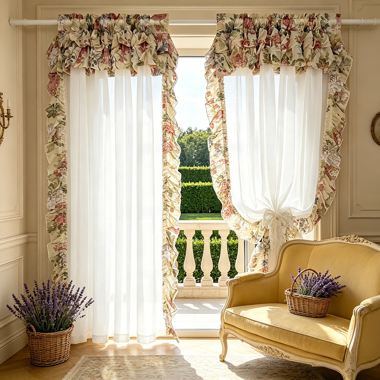 1PC American Country Floral Ruffled Sheer Curtain for Living Room Balcony Gauze Window Drape Home Decoration Blinds
1PC American Country Floral Ruffled Sheer Curtain for Living Room Balcony Gauze Window Drape Home Decoration Blinds
