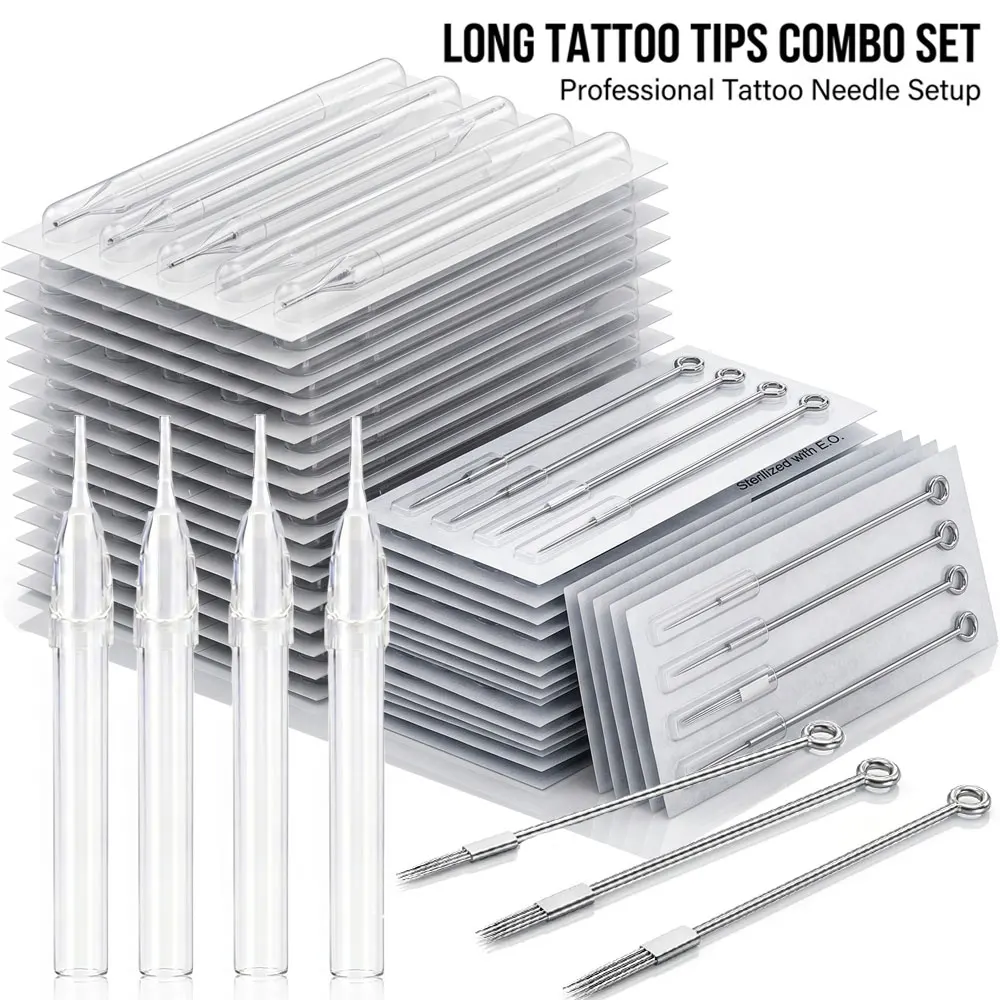 100PCS Tattoo Needle 3RL 5RL 7RL 9RL 11RL with Long Tattoo Tips Disposable Combo Set for Tattoo Machine Needles Tips Kit
100PCS Tattoo Needle 3RL 5RL 7RL 9RL 11RL with Long Tattoo Tips Disposable Combo Set for Tattoo Machine Needles Tips Kit