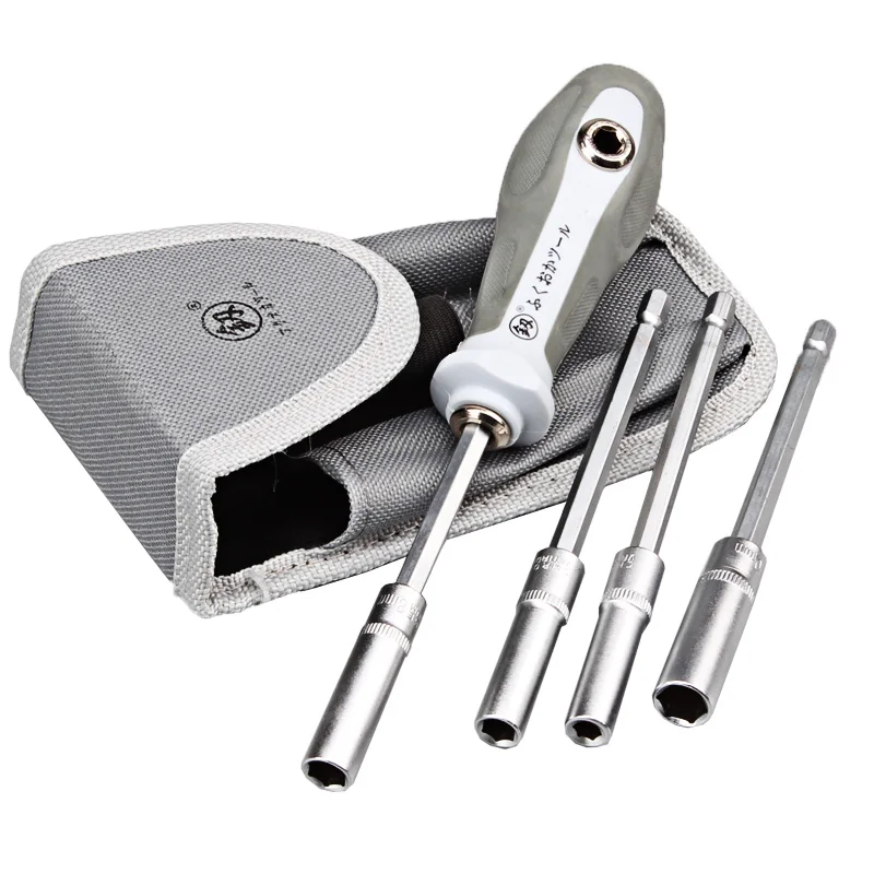 Набор торцевых ключей, отвертка No 8, нет. 7, внутренняя шестиугольная маленькая втулка диаметром 7 мм, длинная втулка, удлиненная втулка.
Набор торцевых ключей, отвертка No 8, нет. 7, внутренняя шестиугольная маленькая втулка диаметром 7 мм, длинная втулка, удлиненная втулка.