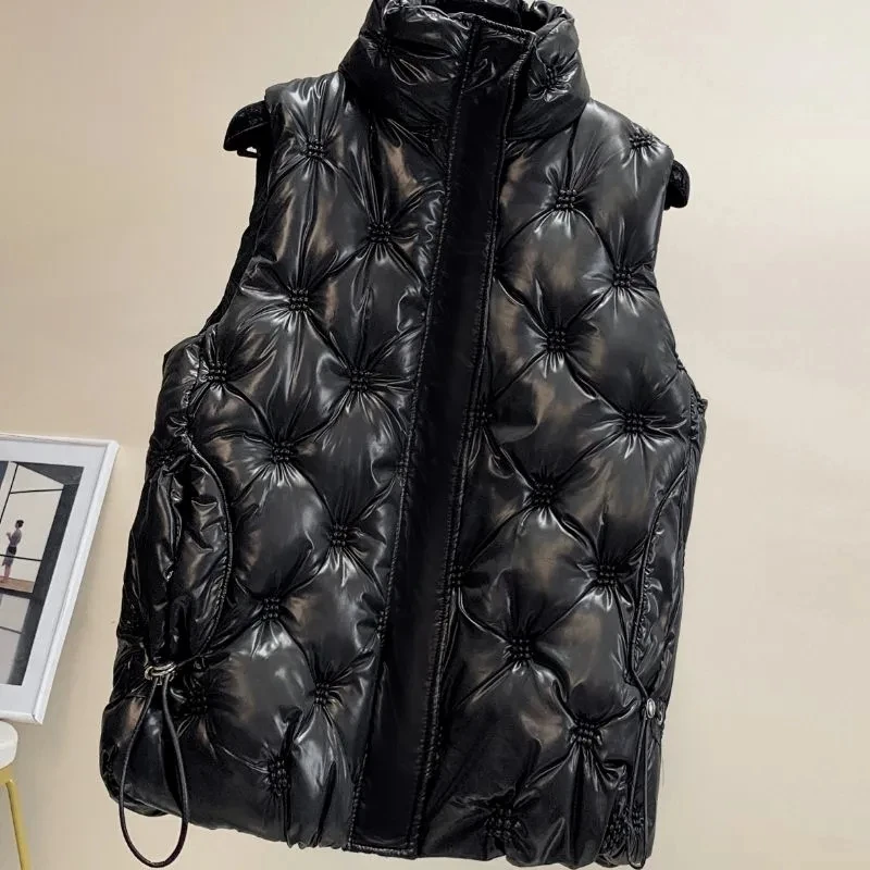 New Autumn/Winter Sweetheart Shoulder Down Cotton Vest Women's Bright Face Wash Free Fashion Foreign Fashionable Vest Coat
New Autumn/Winter Sweetheart Shoulder Down Cotton Vest Women's Bright Face Wash Free Fashion Foreign Fashionable Vest Coat 