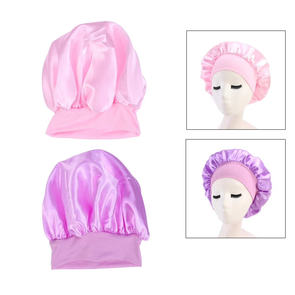 2Pcs Elastic Durable Polyester Protect Hairdo Keep Neat Wide Side Sleeping Sleep Wide Side Bonnet Satin Ladies Caps
2Pcs Elastic Durable Polyester Protect Hairdo Keep Neat Wide Side Sleeping Sleep Wide Side Bonnet Satin Ladies Caps