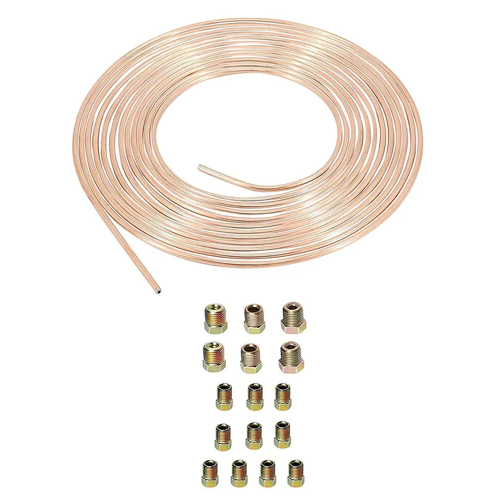 3 16 Inch Diameter Brake Hose Kit 300 Inches Long with 16 Nuts Connectors for Automotive Brake System Replacement
3 16 Inch Diameter Brake Hose Kit 300 Inches Long with 16 Nuts Connectors for Automotive Brake System Replacement