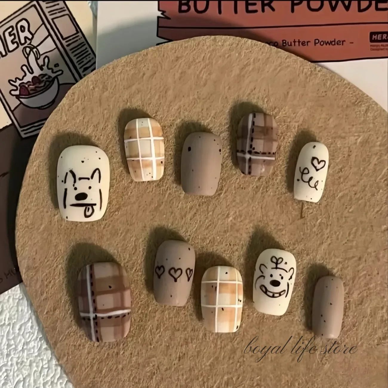 10pcs Playful Pup Fake nails Nail tips Press on nails Soft gel tips nail Short nail False nails
10pcs Playful Pup Fake nails Nail tips Press on nails Soft gel tips nail Short nail False nails