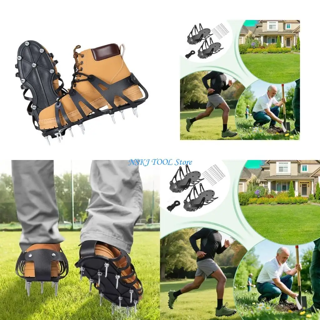L8RC Heavy Duty Garden Aerating Cleats Adjustable Laces 6 12 Shoe Size Spiked Shoes
L8RC Heavy Duty Garden Aerating Cleats Adjustable Laces 6 12 Shoe Size Spiked Shoes