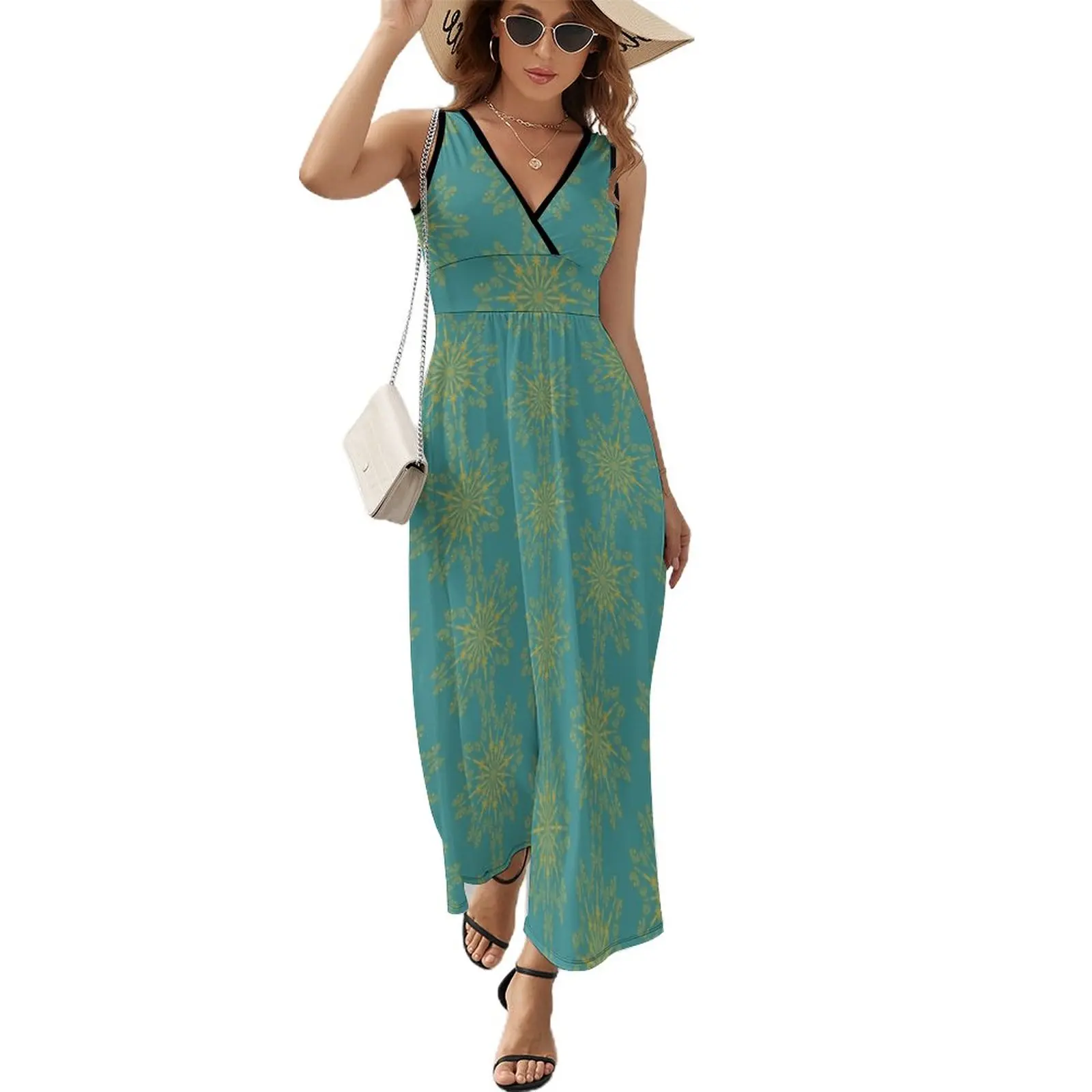 Retro Mandala - Teal Sleeveless Dress evening dresses luxury 2023 womans clothing women's summer jumpsuit Women's summer suit
Retro Mandala - Teal Sleeveless Dress evening dresses luxury 2023 womans clothing women's summer jumpsuit Women's summer suit
